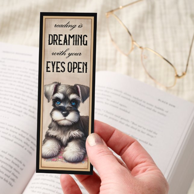 Cute Schnauzer Dog Bookmarks (Hand)