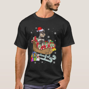 Cute Schnauzer Dog Christmas Santa Hat Xmas Puppy T-Shirt