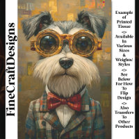 Cute Schnauzer Dog In Suit & Shades CC7 Decoupage