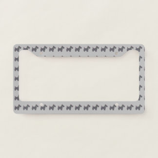 Cute Schnauzer dog pet License Plate Frame