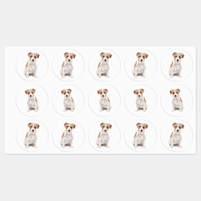 Cute Schnauzer dog watercolors illustration Kids' Labels (Sheet)