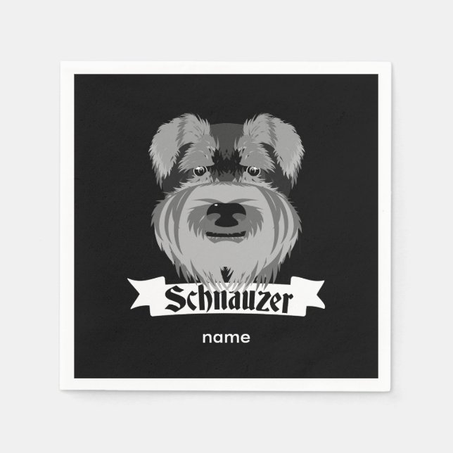 Cute Schnauzer Napkins (Front)