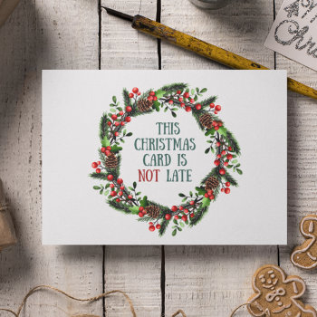Cute Scholarly Vintage Belated Christmas  Holiday Card by TardyCard at Zazzle