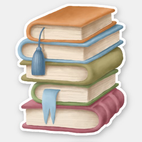 Cute School Book Fun Reading Vinyl Stickers
