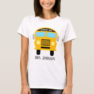 Cute school bus driver add name T-Shirt