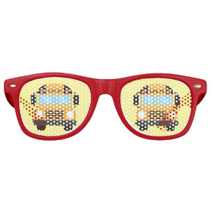 Cute School Bus Driver Retro Sunglasses