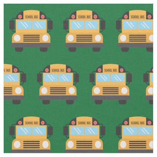 Cute School Bus Fabric