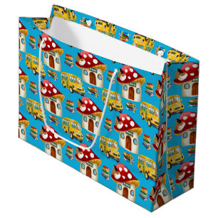 Cute school bus pattern party bag
