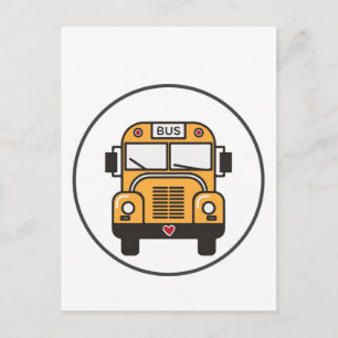Cute School Bus Postcard