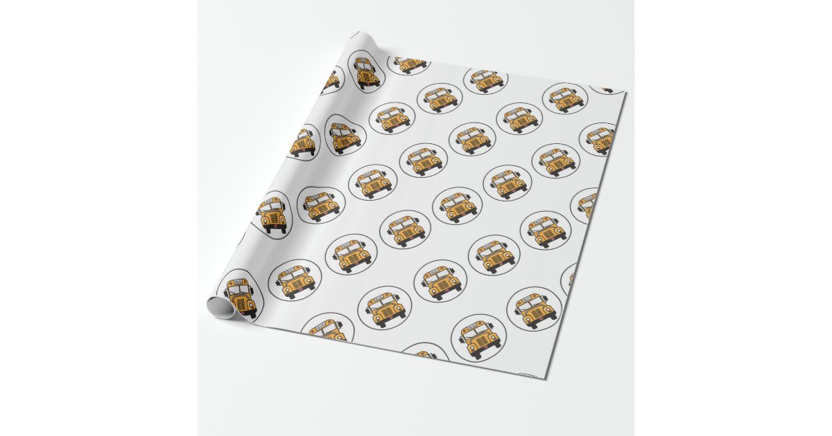 Cute School Bus Wrapping Paper | Zazzle
