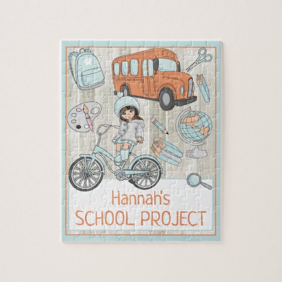 Cute School Collage Little Girl Name | Project Jigsaw Puzzle