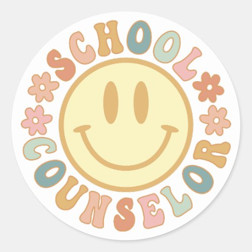 Cute School Counselor Gift For School Counselor Classic Round Sticker