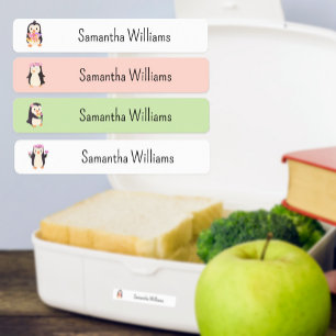 Cute School Daycare Penguin Name Kids' Labels