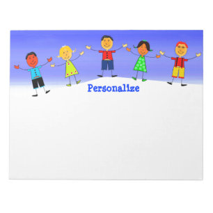Cute School Kids Teacher Personalized Notepad