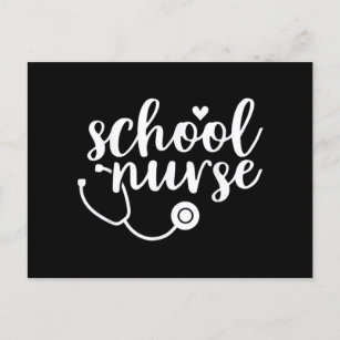 Cute School Nurse Appreciation Holiday Postcard