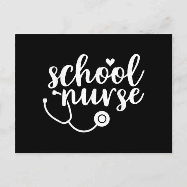 Cute School Nurse Appreciation Holiday Postcard (Front)