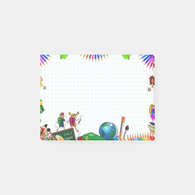 Cute School Personalized Post-it notes (Front)