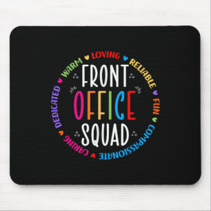 Cute School Secretary Admin Appreciation Front Off Mouse Pad