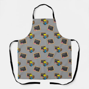 Cute School Student Owl Cartoon Apron