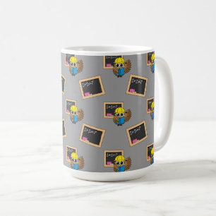 Cute School Student Owl Cartoon Coffee Mug