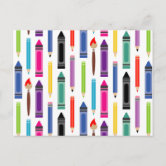 Crayons Frame Postcard #backtoschool #schoolsupplies #students