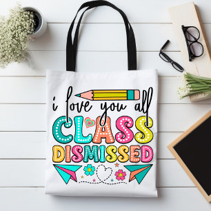 Cute School Teacher Appreciation Fun Colorful Tote Bag