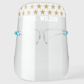 Cute School Teacher Student Stars Face Shield (Front)