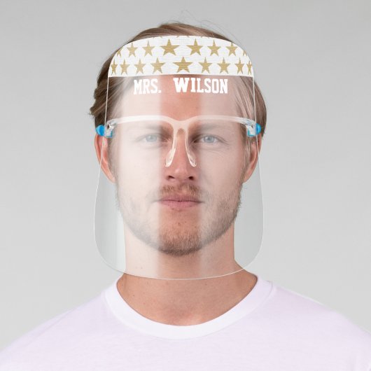 Cute School Teacher Student Stars Face Shield (Insitu)