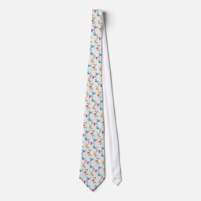 Cute Science Concept Pattern Cool Geek Design Neck Tie (Front)