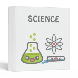 Cute Science Equipment 3 Ring Binder