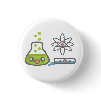 Cute Science Equipment Button