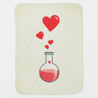 Cute Science Geek Flask Of Hearts Baby Blanket
