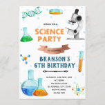 Cute science party birthday invitation<br><div class="desc">Cute science party birthday invitation</div>