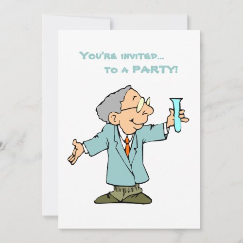 Cute Scientist in Lab Coat Invitation