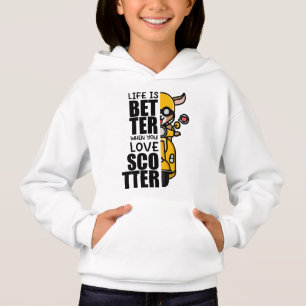 Cute Scooter Goat Design Hoodie