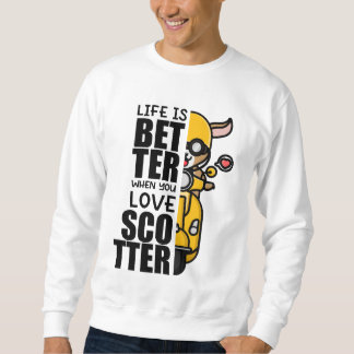 Cute Scooter Goat Design Sweatshirt