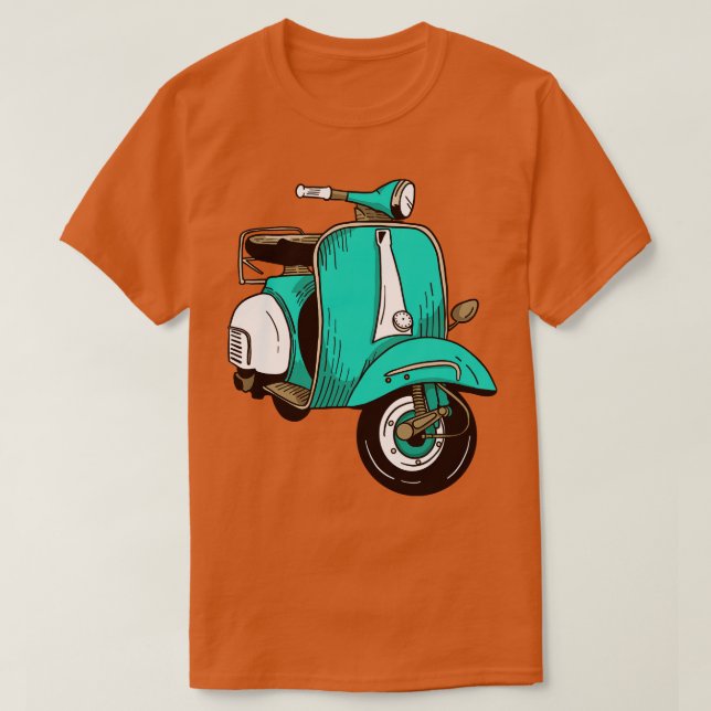 Cute Scooter Illustration T-Shirt (Design Front)
