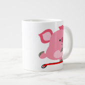 Cute Scooter-Riding Cartoon Pig Giant Coffee Mug (Front Right)