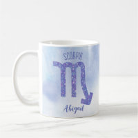 Cute Scorpio Astrology Sign Custom Purple