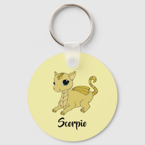 Cute Scorpio Dragon design zodiac keychain