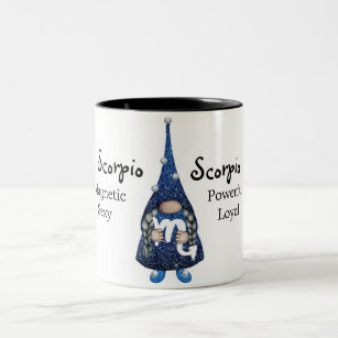 Cute Scorpio Gnome Zodiac Sign  Two-Tone Coffee Mug