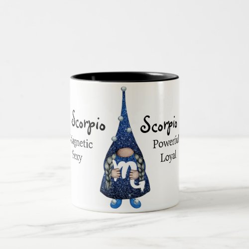 Cute Scorpio Gnome Zodiac Sign  Two_Tone Coffee Mug