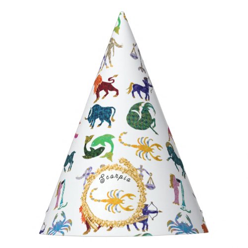 Cute Scorpio Zodiac Birthday Party Hat