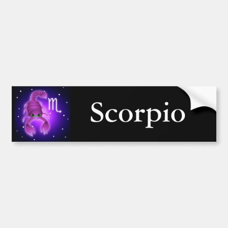 Cute Scorpio Zodiac Bumper Sticker