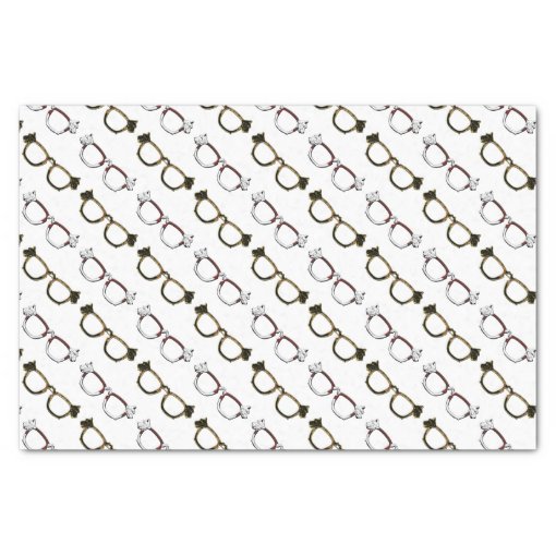 Cute Scottie Dog Eyeglass Pattern Tissue Paper Zazzle