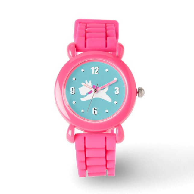 Cute Scottie Dog Your Background Color Watch (Front)