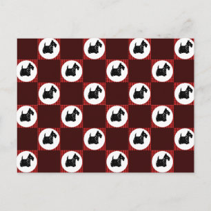 Cute Scottie Dogs Postcard