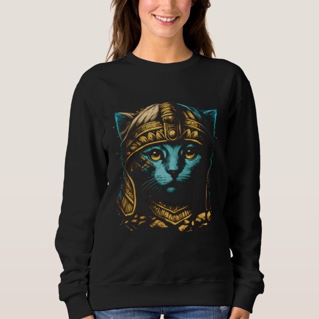 Cute Scottish Fold Cat Pharaoh Scottish Fold Cat Sweatshirt (Front)