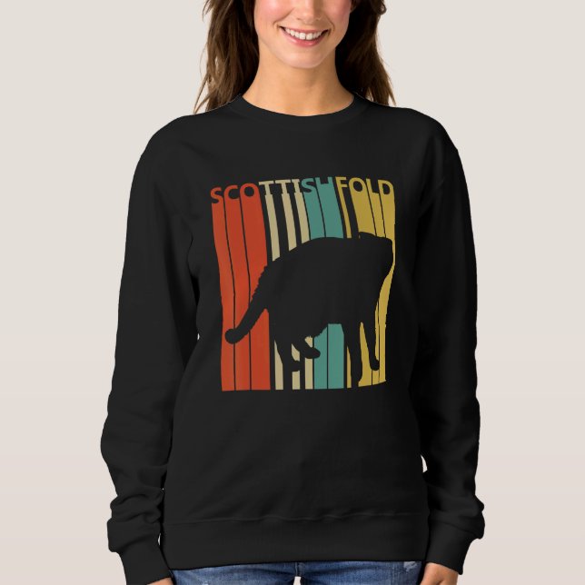 Cute Scottish Fold Cat Sweatshirt (Front)
