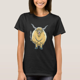 Cute Scottish Highland Cattle Breeders Farmer Farm T-Shirt
